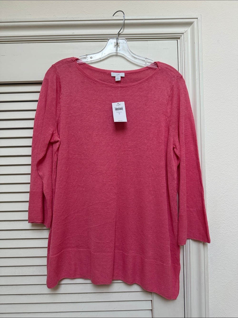J. Jill Rose Pink Long Sleeve Lightweight Knit Top